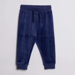 Baby Piger Velour Hjerte Logo Træningssæt Blåkopi