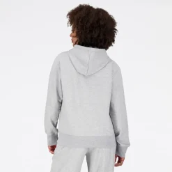 Dame Essentials Stacked Logo French Terry Hættetrøje Athletic Grå