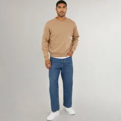 Herre Alex SQ 741 Baggy Fit Jeans Mellemblå