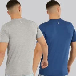 Herre Craig Performance To Pak T Shirts Batik Blå/​Grå Marl