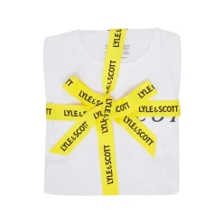 Herre Holden T-shirt og ternede loungesæt Bright White/​Blue Check