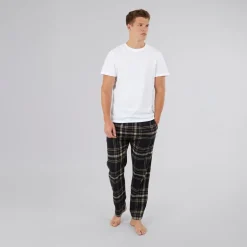 Herre Kaplan Flanelternede Lounge Bukser Sort /​ Taupe /​ Sten /​ Stengrå Tern