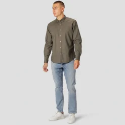 Herre Langærmet shirts Grøn