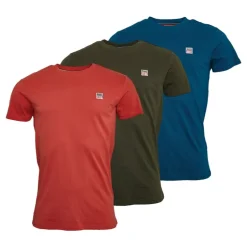 Herre Massimo T-Shirts 3-pak Baked Apple/​Sail Blue/​Rifle Green