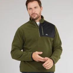 Herre Mcgeechan 1 /​ 2 Zip Micro Fleece Mørk Vinstok