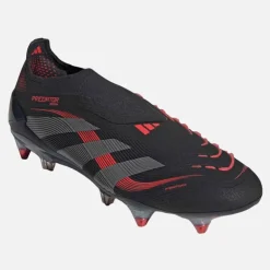 Herre Predator Elite LL Snørebåndsløse Stealth Victory Pack SG Blød Bund Fodboldstøvler Core Black/​Grey Four/​Lucid Red
