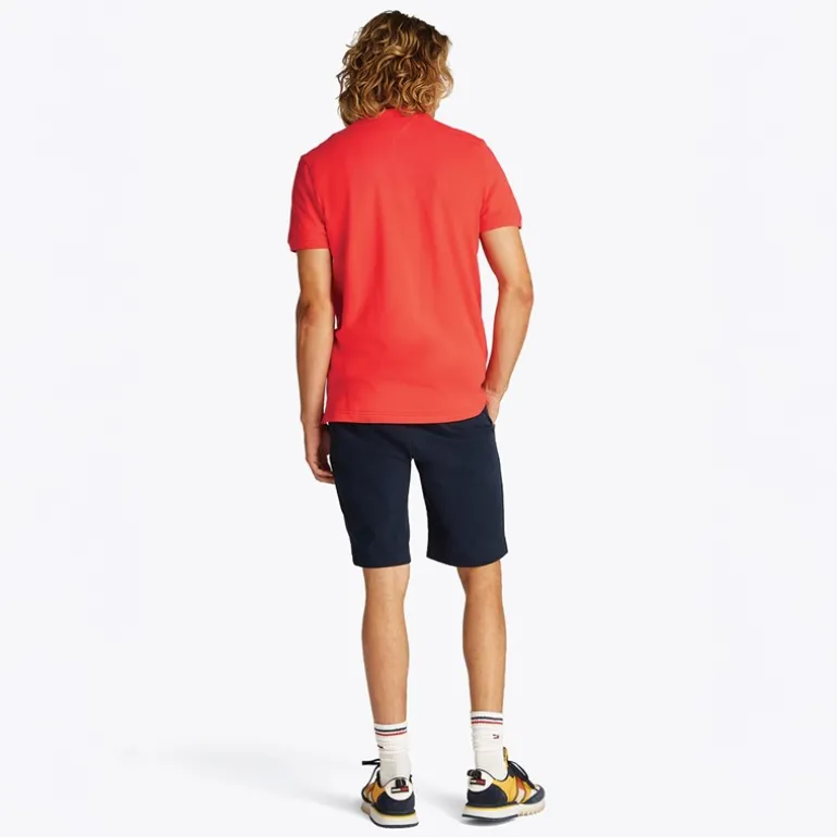 Herre Slim Stolpelukning Polo Bright Vermillion