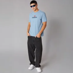 Herre Sory Logo T-shirt Faded Denim