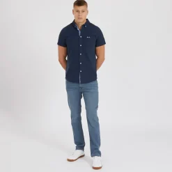 Herre Stuart Jeans med lige pasform Mellem Blå Vask