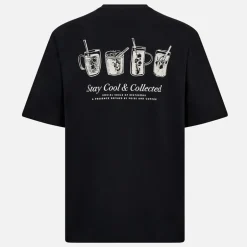 Herre T-shirt med print Sort