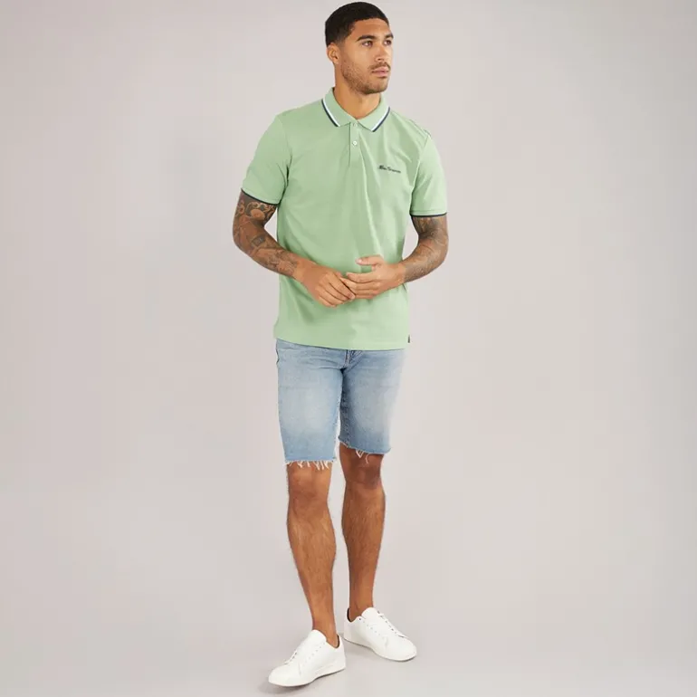 Herre Twin Tipped Polo Græs Grøn