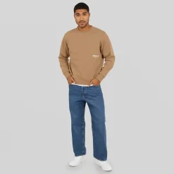 Herre Vesterbro Side Sweatshirt Sølv Mink/​Hvid