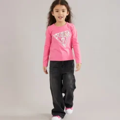 Piger langærmet t-shirt Jelly Pink
