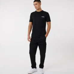 T-shirt til Herre Retanna med logo på ryggen Sort